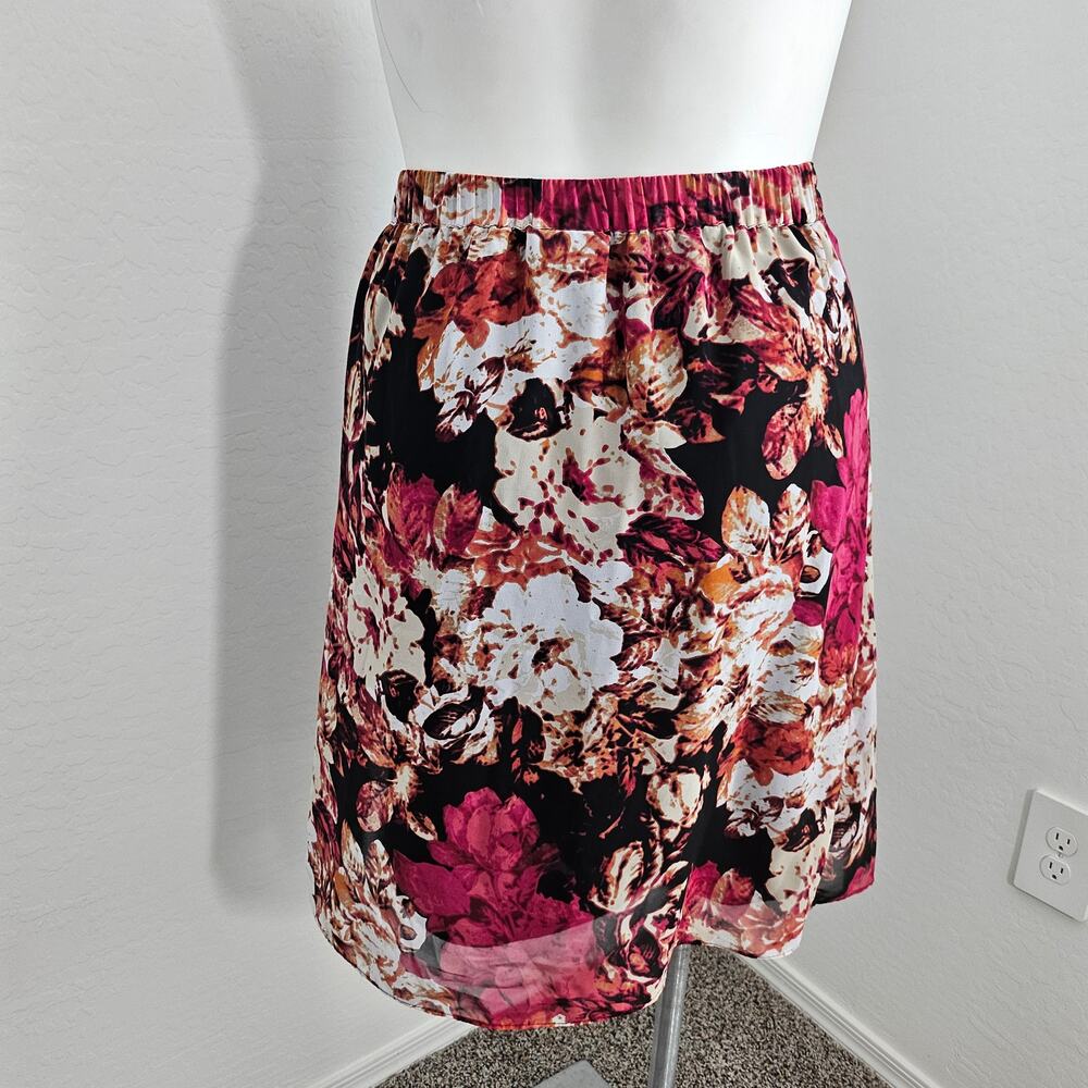 Jaclyn Smith Women's Chiffon floral Skirts sz M